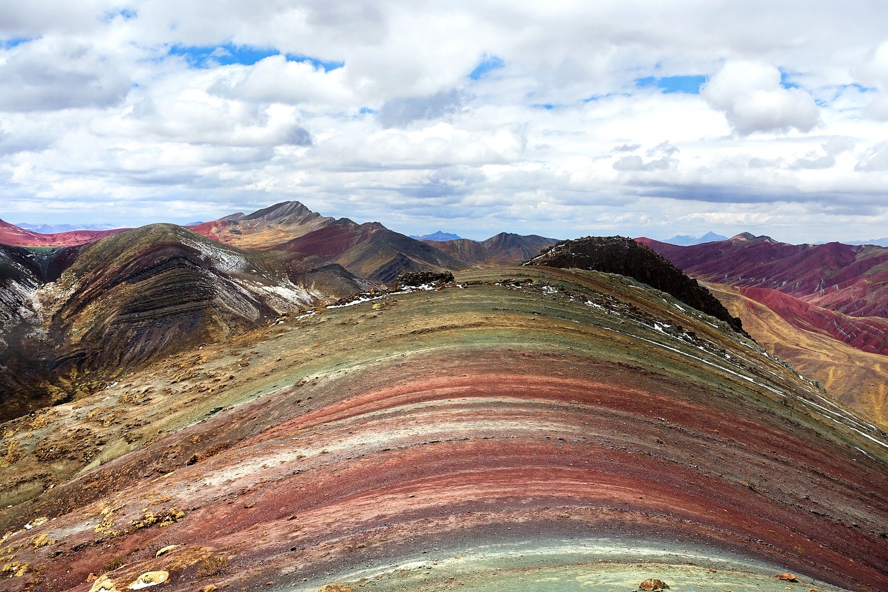 Palcoyo rainbow mountain colorful landscape in Cusco